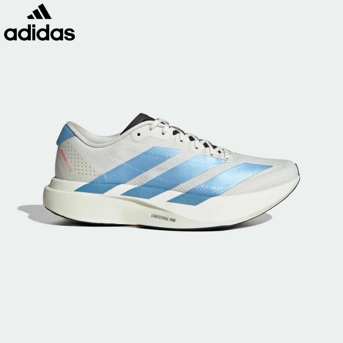 Adidas Adizero Evo SL Off White Bright Blue Unisex Running Shoes