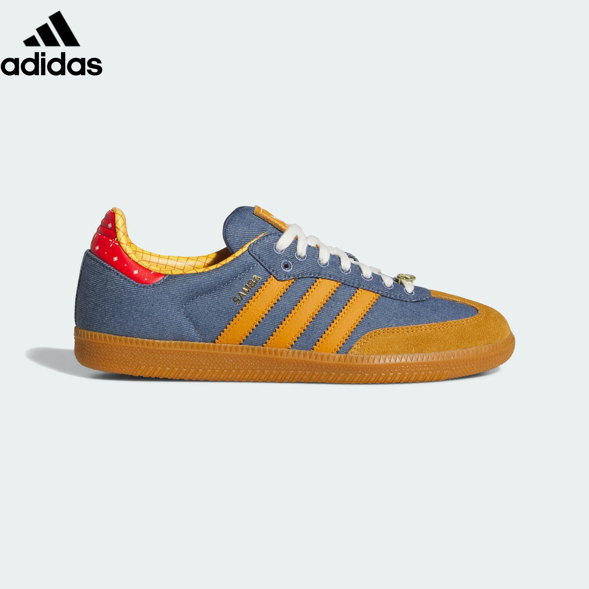 Adidas  samba  women's shoes  men's samba sneakers Samba OG Sneakers – Denim/Tan/Red | Unisex