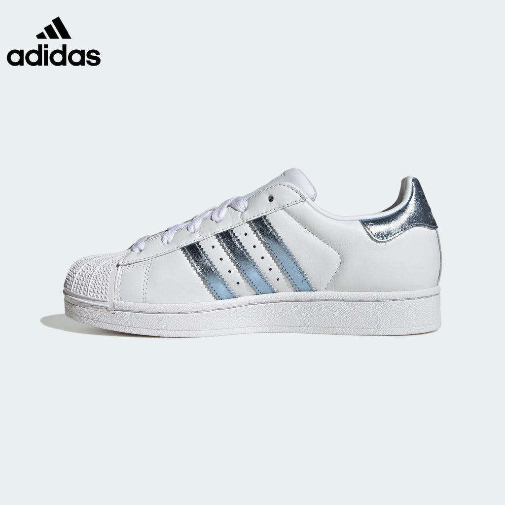 adidas Superstar White Silver Sneakers