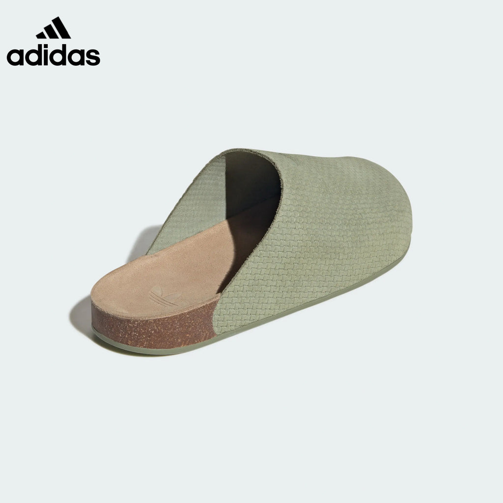 adidas Sage Green Waffle-Textured Mule Slip-On Shoes