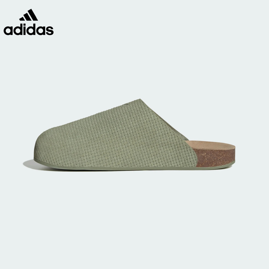 adidas Sage Green Waffle-Textured Mule Slip-On Shoes