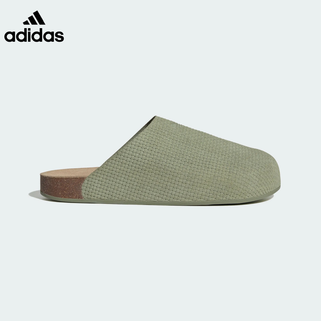 adidas Sage Green Waffle-Textured Mule Slip-On Shoes