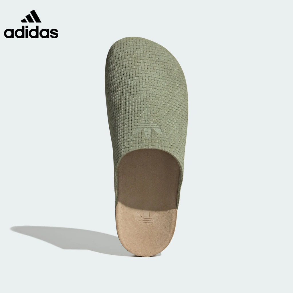 adidas Sage Green Waffle-Textured Mule Slip-On Shoes