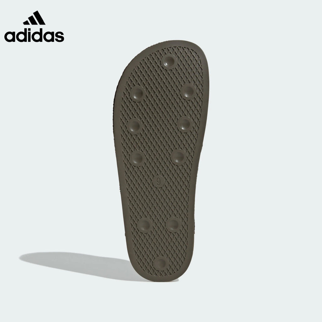 adidas Dark Taupe Waffle-Textured Mule Slip-On Shoes