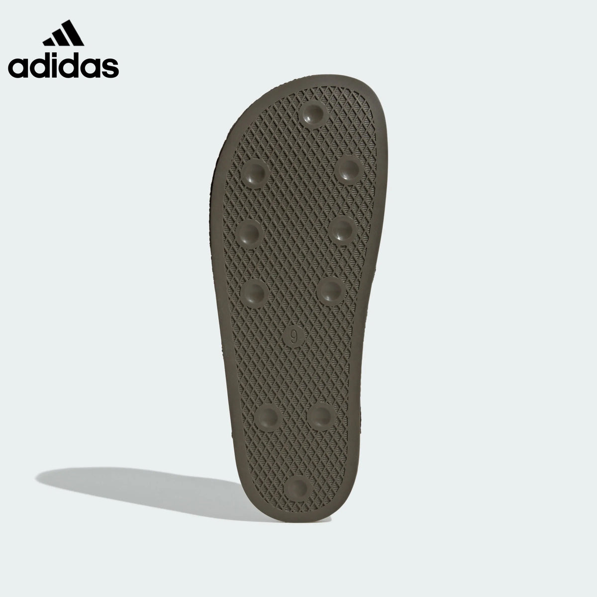 adidas Dark Taupe Waffle-Textured Mule Slip-On Shoes