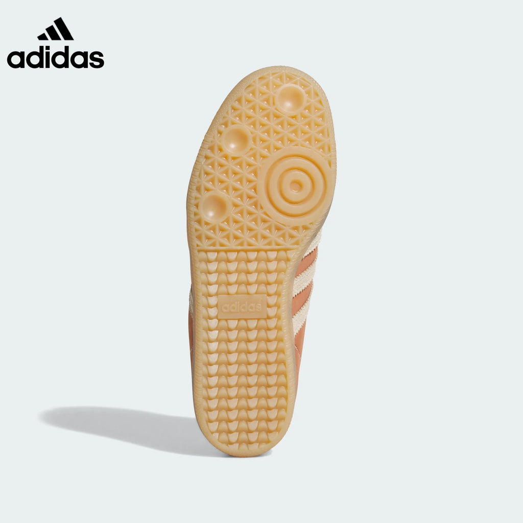 adidas Samba OG Sneakers – Rust Orange with Light Purple Laces