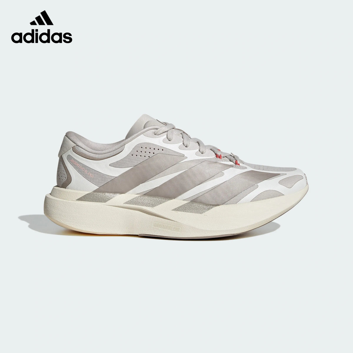 Adidas Adizero Evo SL White Taupe Unisex Running Shoes