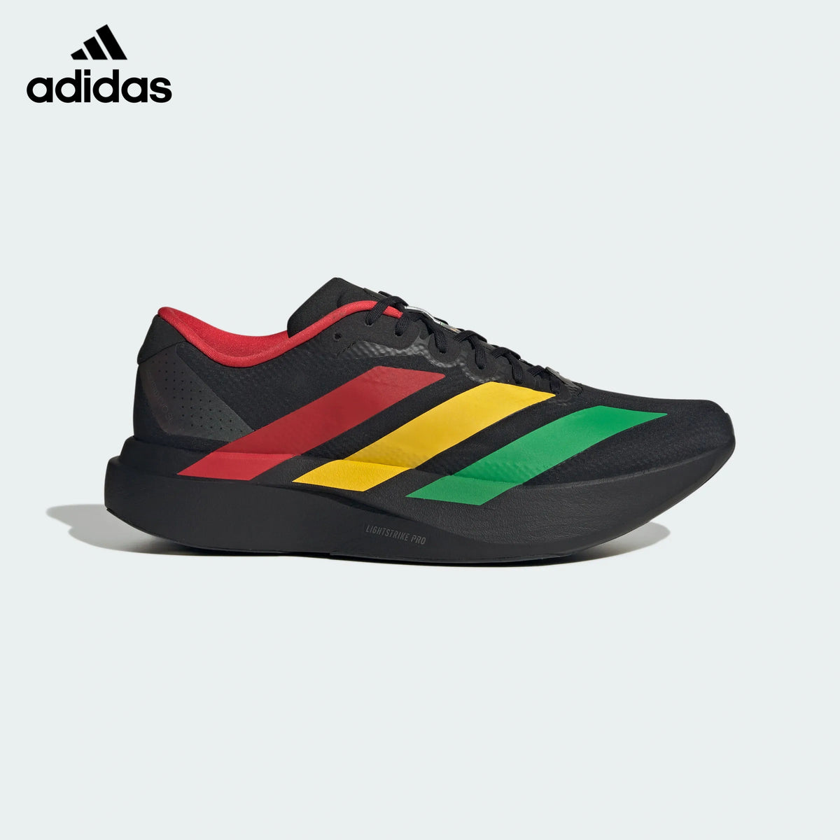 Adidas Adizero Evo SL Black Multicolor Stripes Unisex Running Shoes