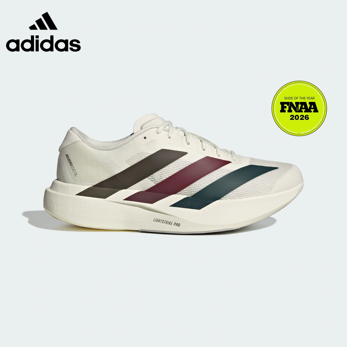 adidas Adizero Evo SL Unisex Sneakers - Off-White/Multi-Color