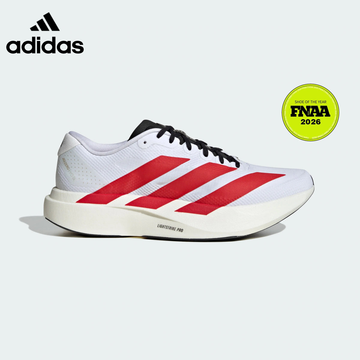 adidas Adizero Evo SL Unisex Sneakers - White/Red