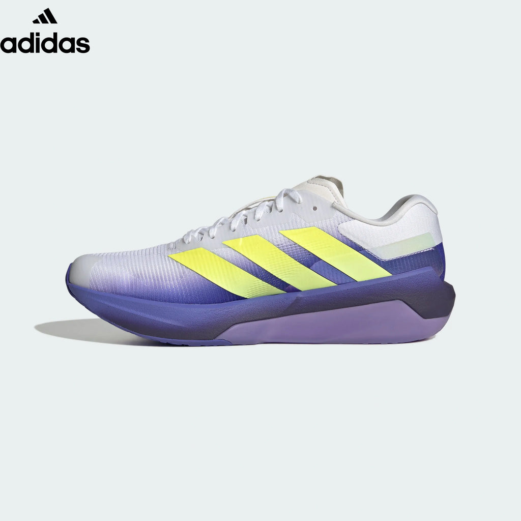 adidas Adizero Dropset White Purple Yellow Running Shoes
