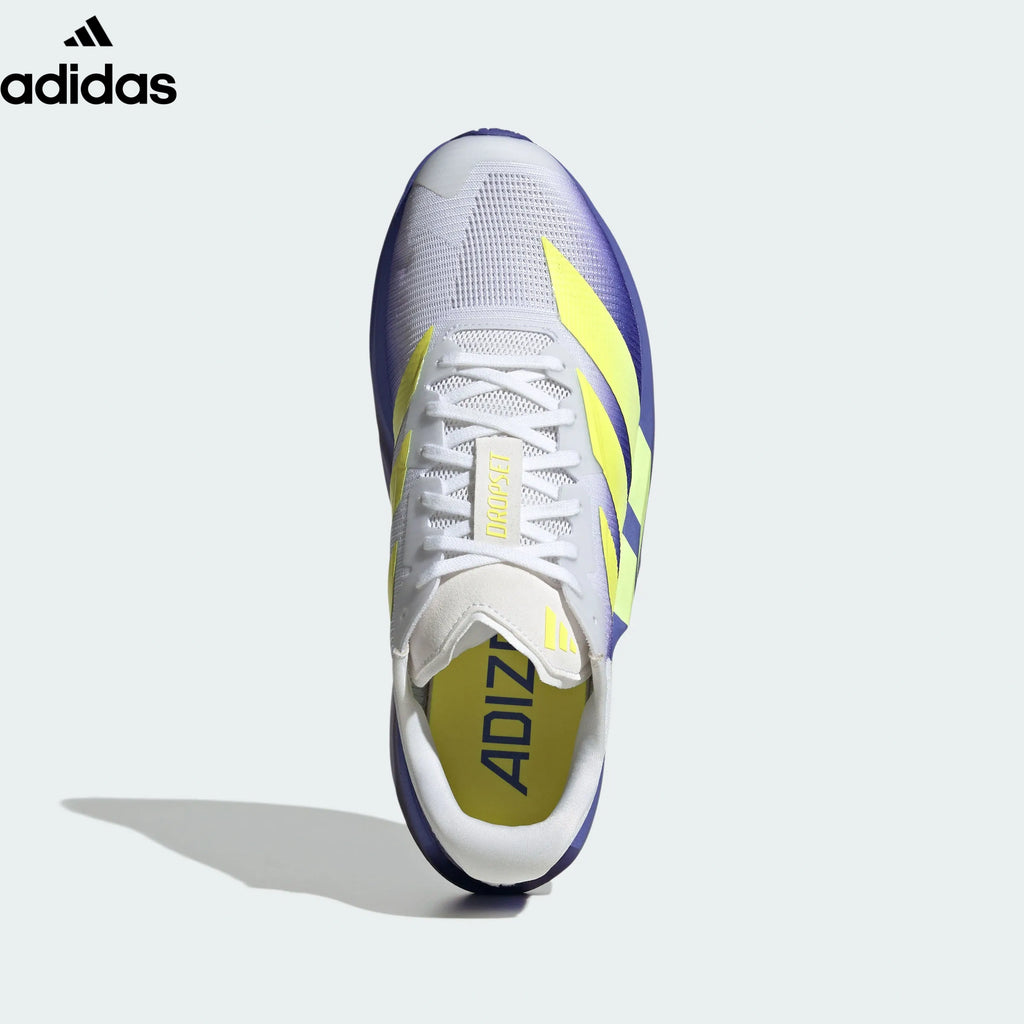 adidas Adizero Dropset White Purple Yellow Running Shoes