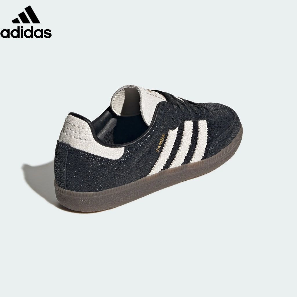 Adidas  samba  women's shoes  men's samba sneakers OG Sneakers – Black/White Rhinestone | Unisex