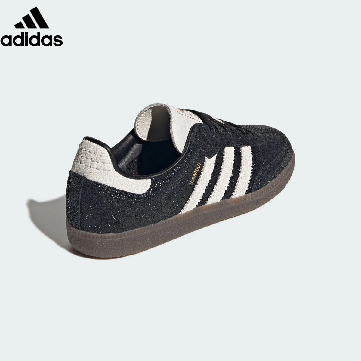 Adidas  samba  women's shoes  men's samba sneakers OG Sneakers – Black/White Rhinestone | Unisex