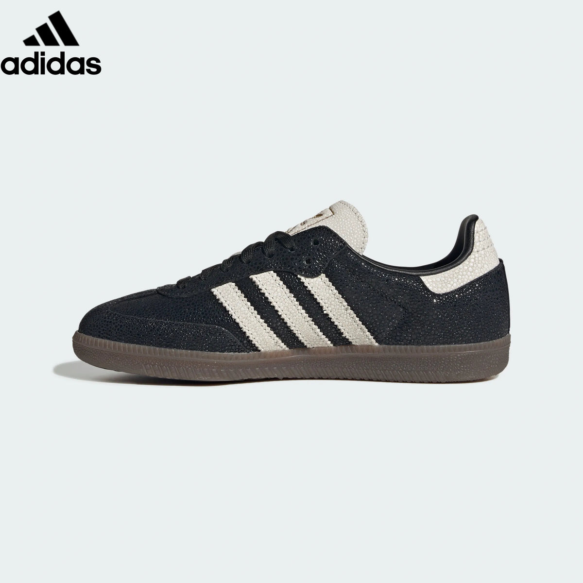 Adidas  samba  women's shoes  men's samba sneakers OG Sneakers – Black/White Rhinestone | Unisex