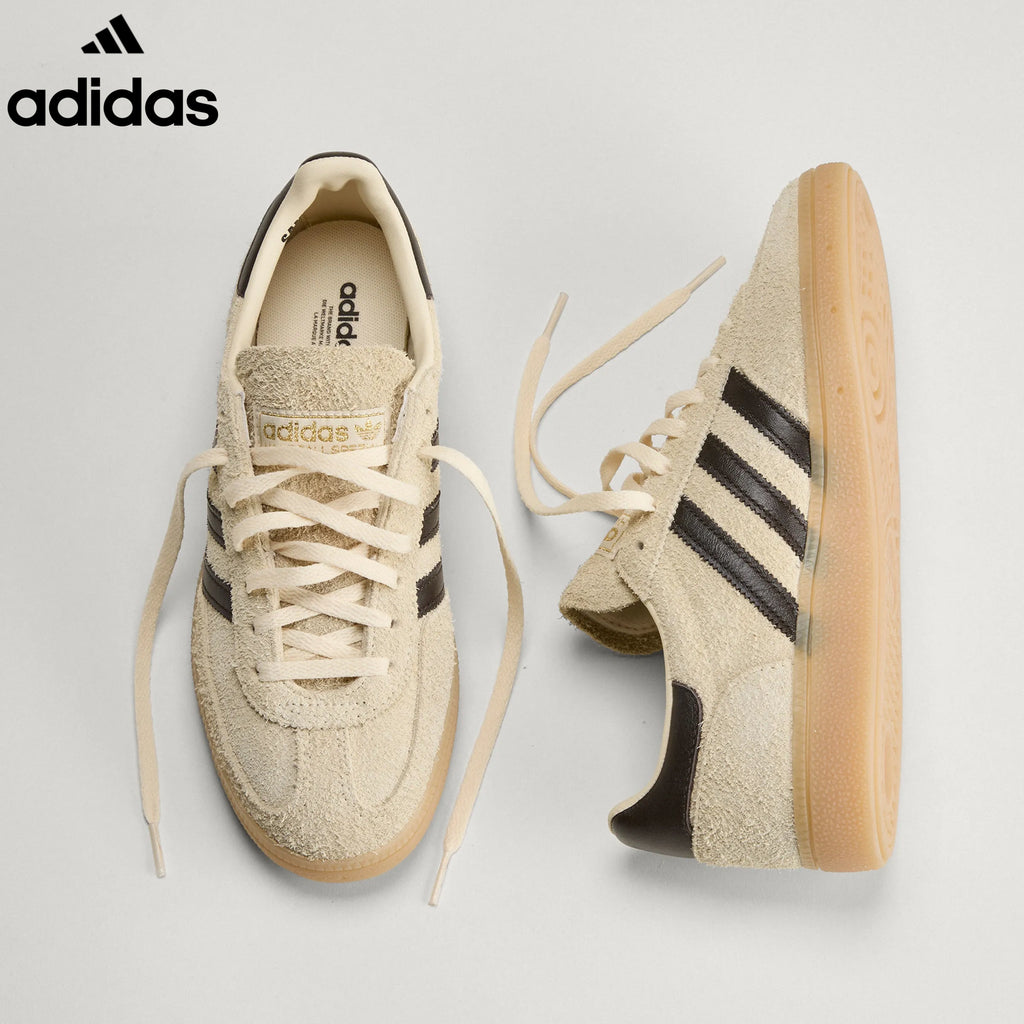 adidas  samba  women's shoes  men's samba sneakers  Handball Spezial Beige Black Retro Sneakers