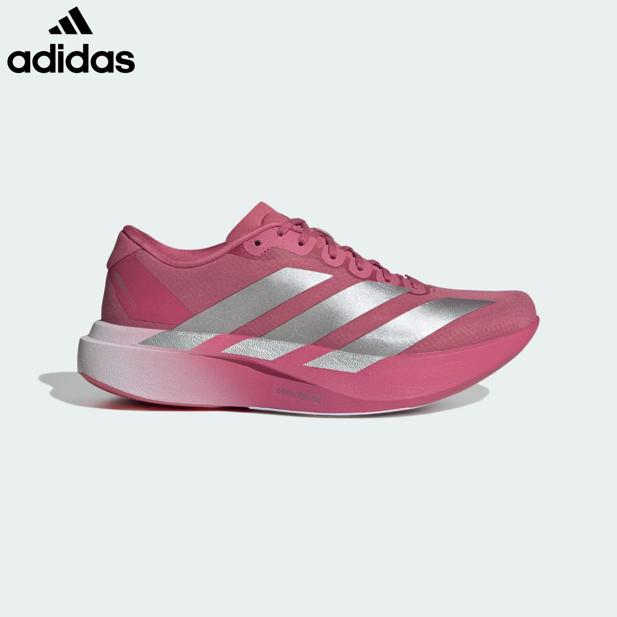 Adidas Adizero Evo SL Pink Silver Unisex Running Shoes