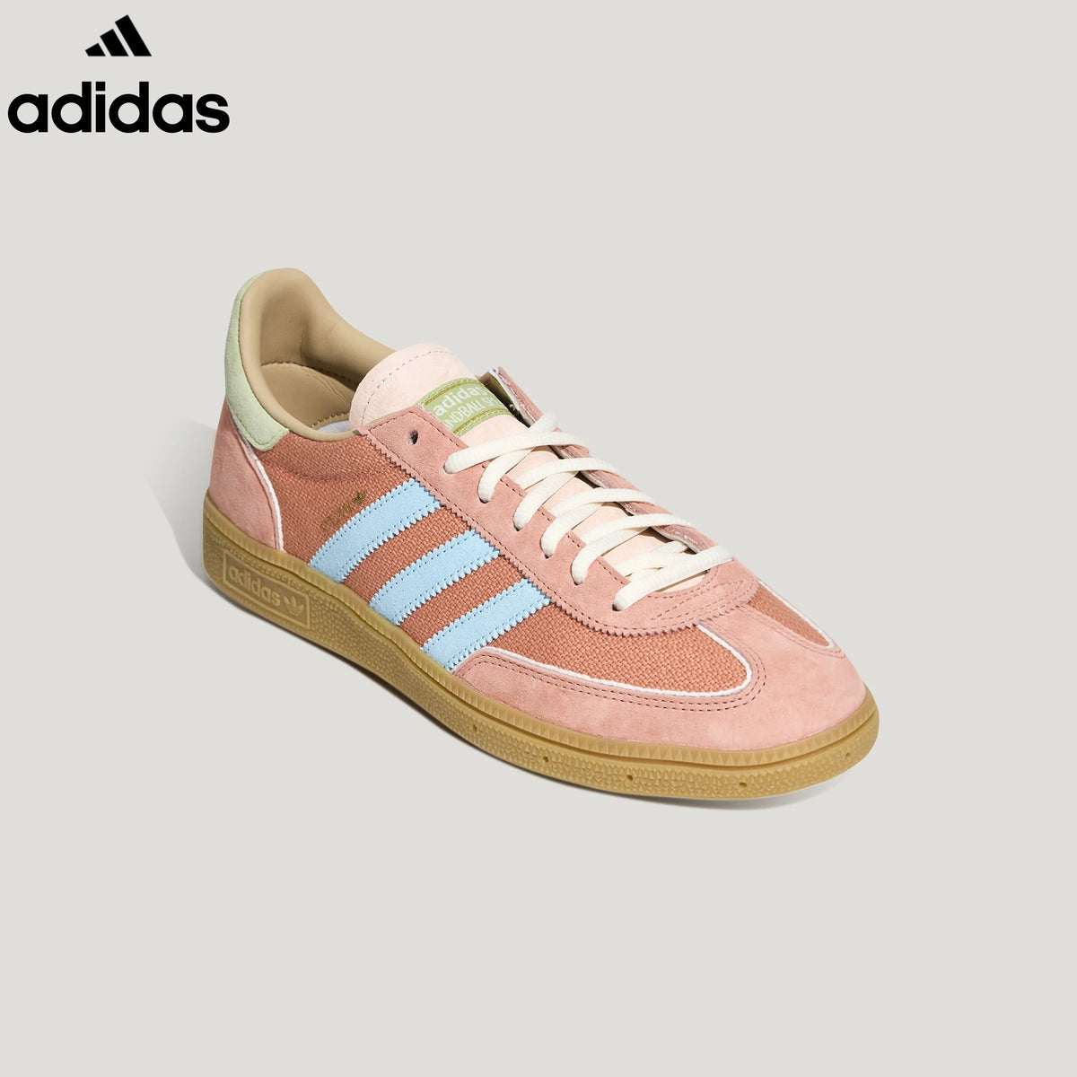 adidas  samba  women's shoes  men's samba sneakers  Handball Spezial Pink Light Blue Retro Sneakers