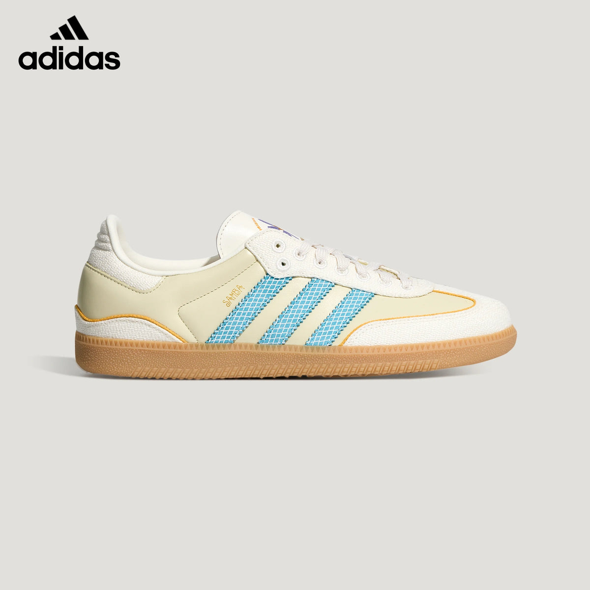 adidas samba  women's shoes  men's samba sneakers Cream Light Blue Gum Sneakers