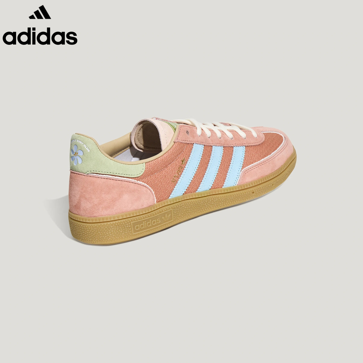 adidas  samba  women's shoes  men's samba sneakers  Handball Spezial Pink Light Blue Retro Sneakers