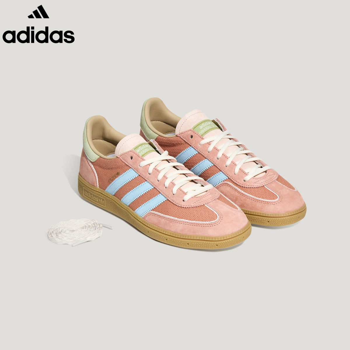 adidas  samba  women's shoes  men's samba sneakers  Handball Spezial Pink Light Blue Retro Sneakers