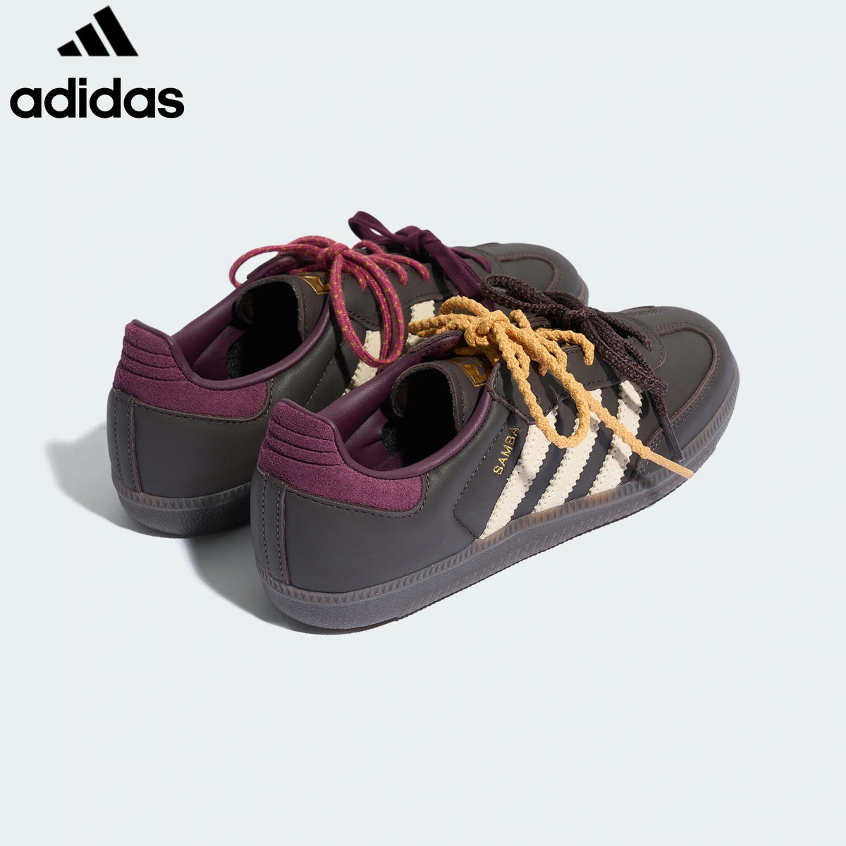 Adidas samba  women's shoes  men's samba sneakers  Dark Brown Burgundy Unisex Sneakers