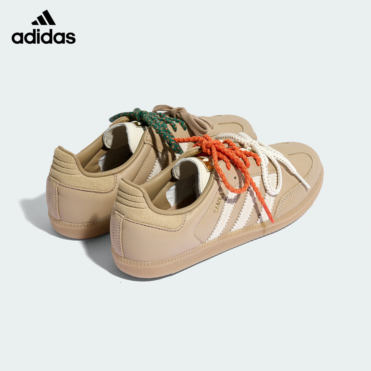 adidas samba  women's shoes  men's samba sneakers Cream Woven Gum Sneakers
