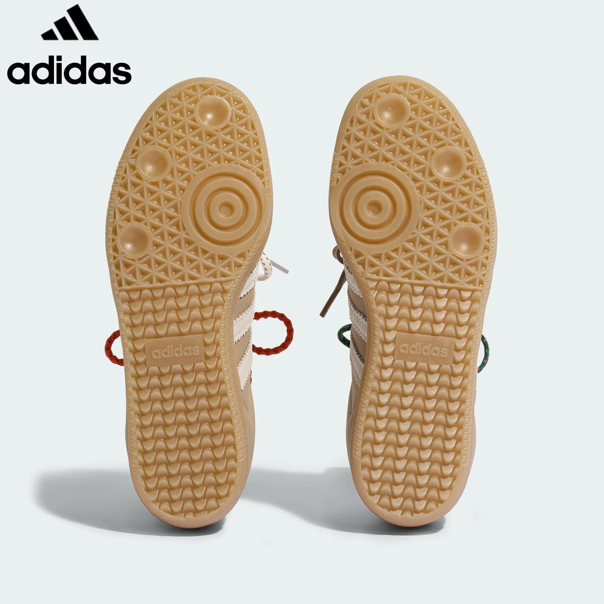 Adidas  samba  women's shoes  men's samba sneakers  Beige Double Lace Unisex Sneakers
