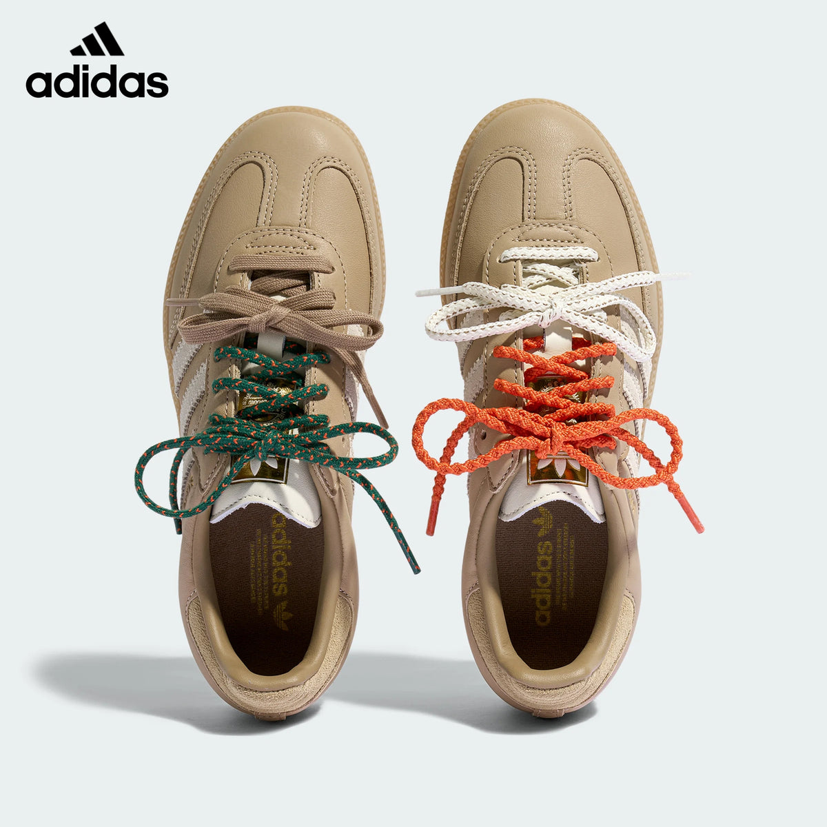 adidas samba  women's shoes  men's samba sneakers Cream Woven Gum Sneakers