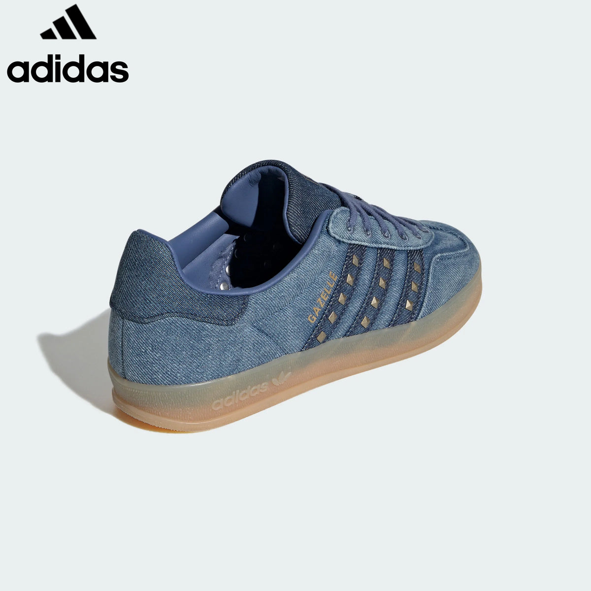 Adidas  samba  women's shoes  men's samba sneakers Gazelle Indoor Denim Studded Unisex Sneakers