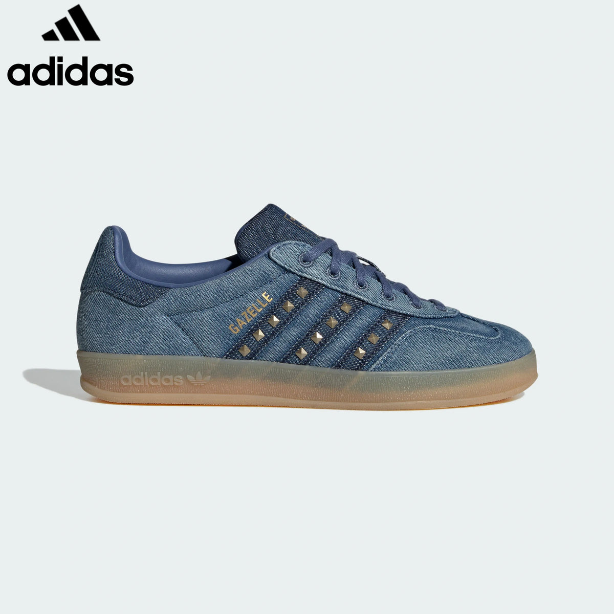 Adidas  samba  women's shoes  men's samba sneakers Gazelle Indoor Denim Studded Unisex Sneakers