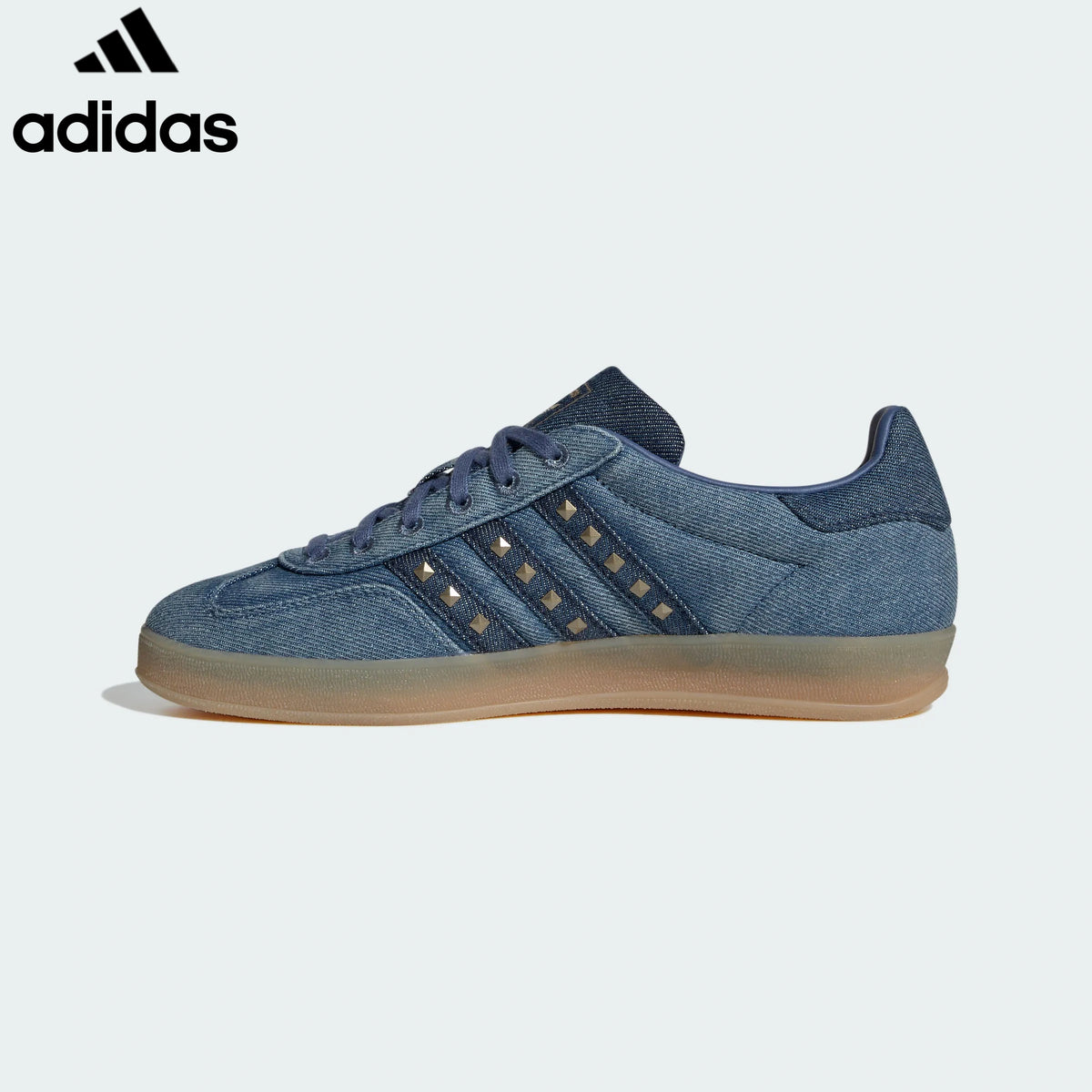 Adidas  samba  women's shoes  men's samba sneakers Gazelle Indoor Denim Studded Unisex Sneakers