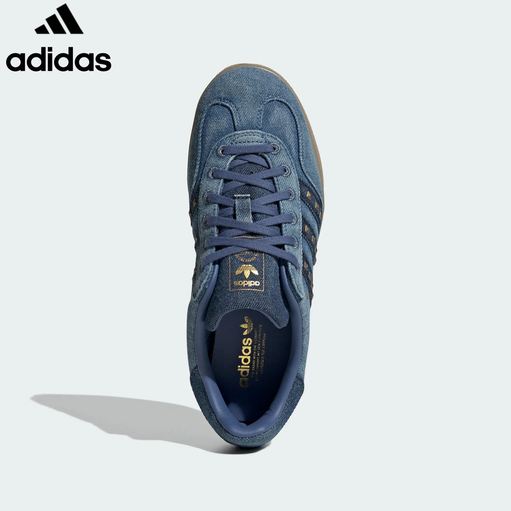 Adidas  samba  women's shoes  men's samba sneakers Gazelle Indoor Denim Studded Unisex Sneakers