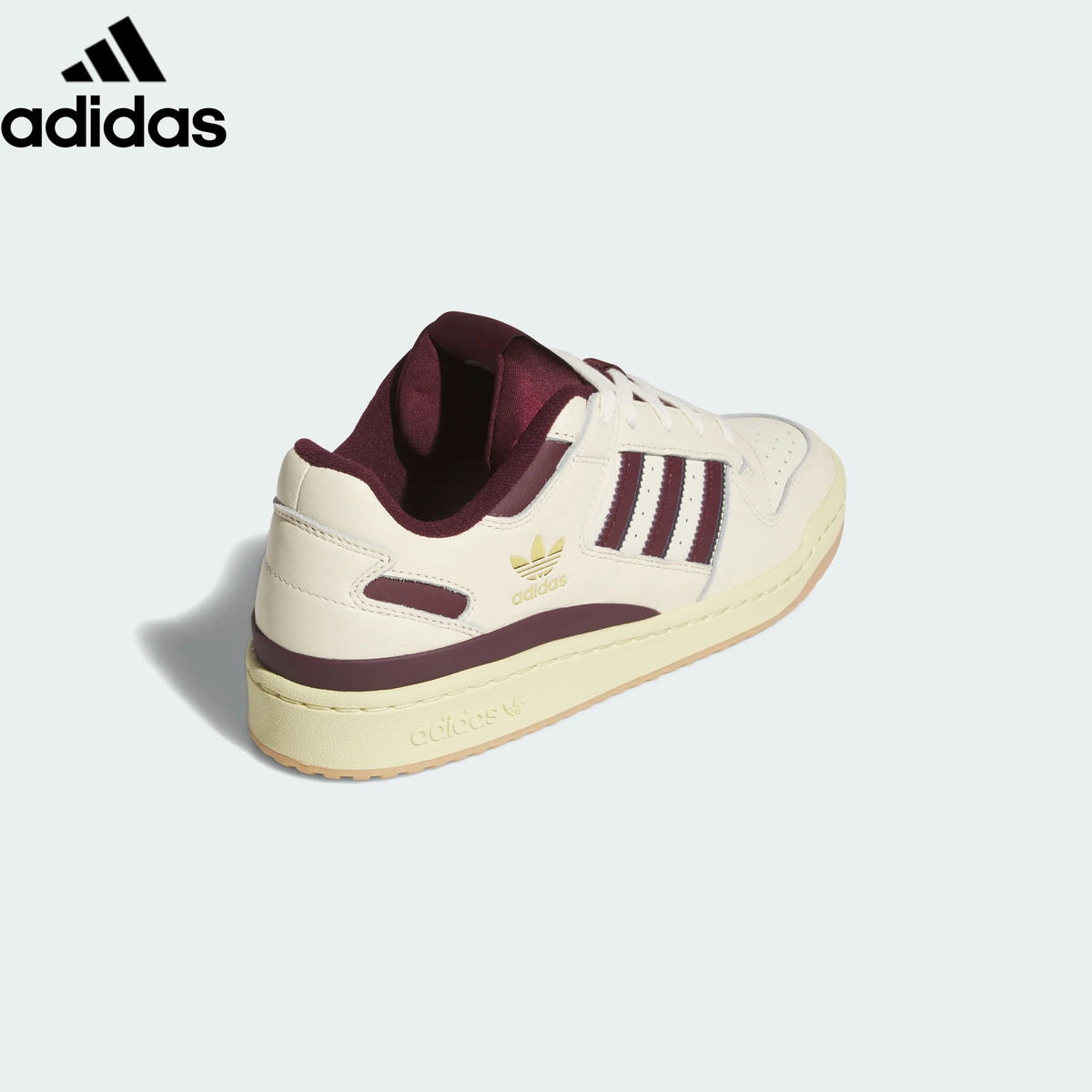 Adidas Forum Low Cream Maroon Gold Unisex Sneakers