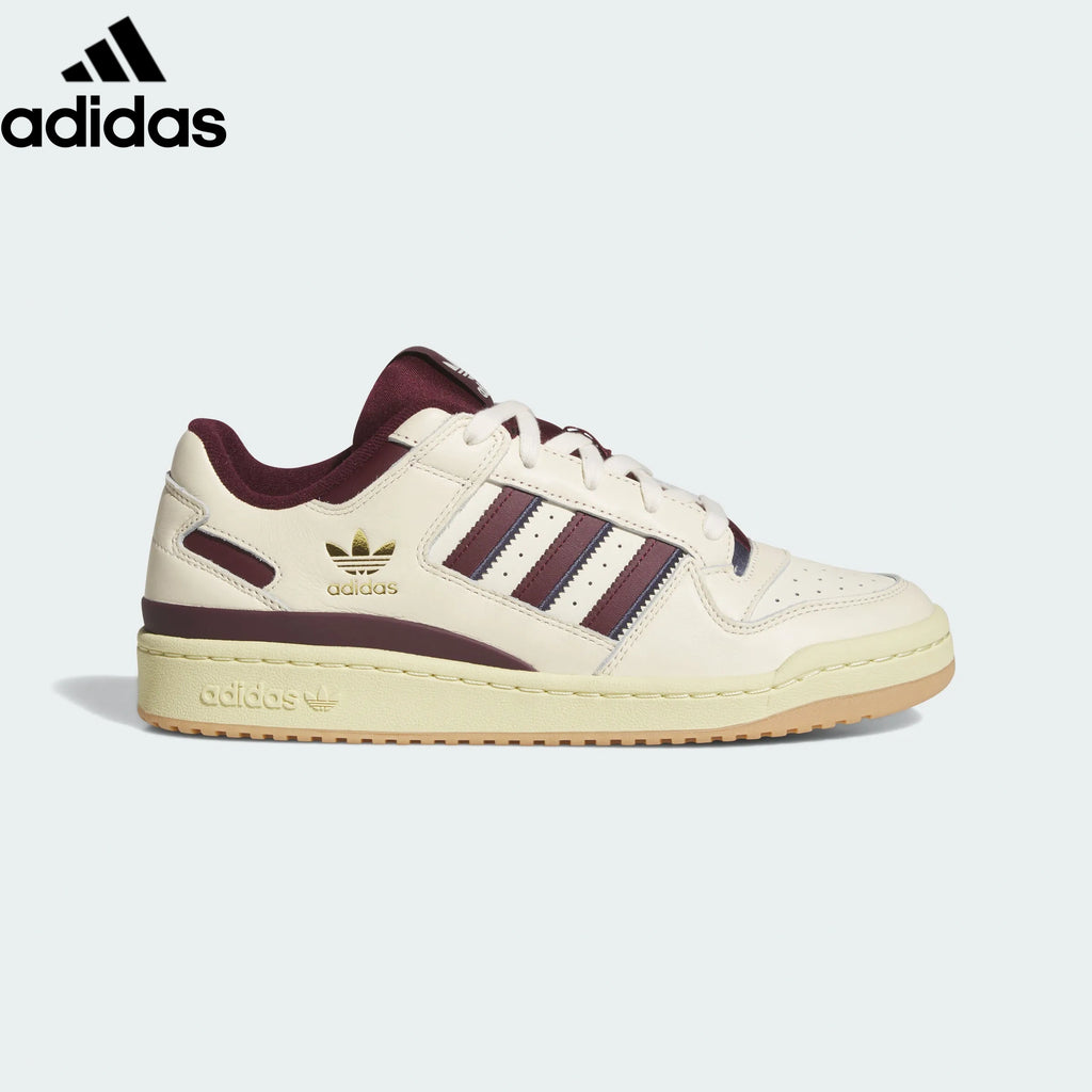 Adidas Forum Low Cream Maroon Gold Unisex Sneakers