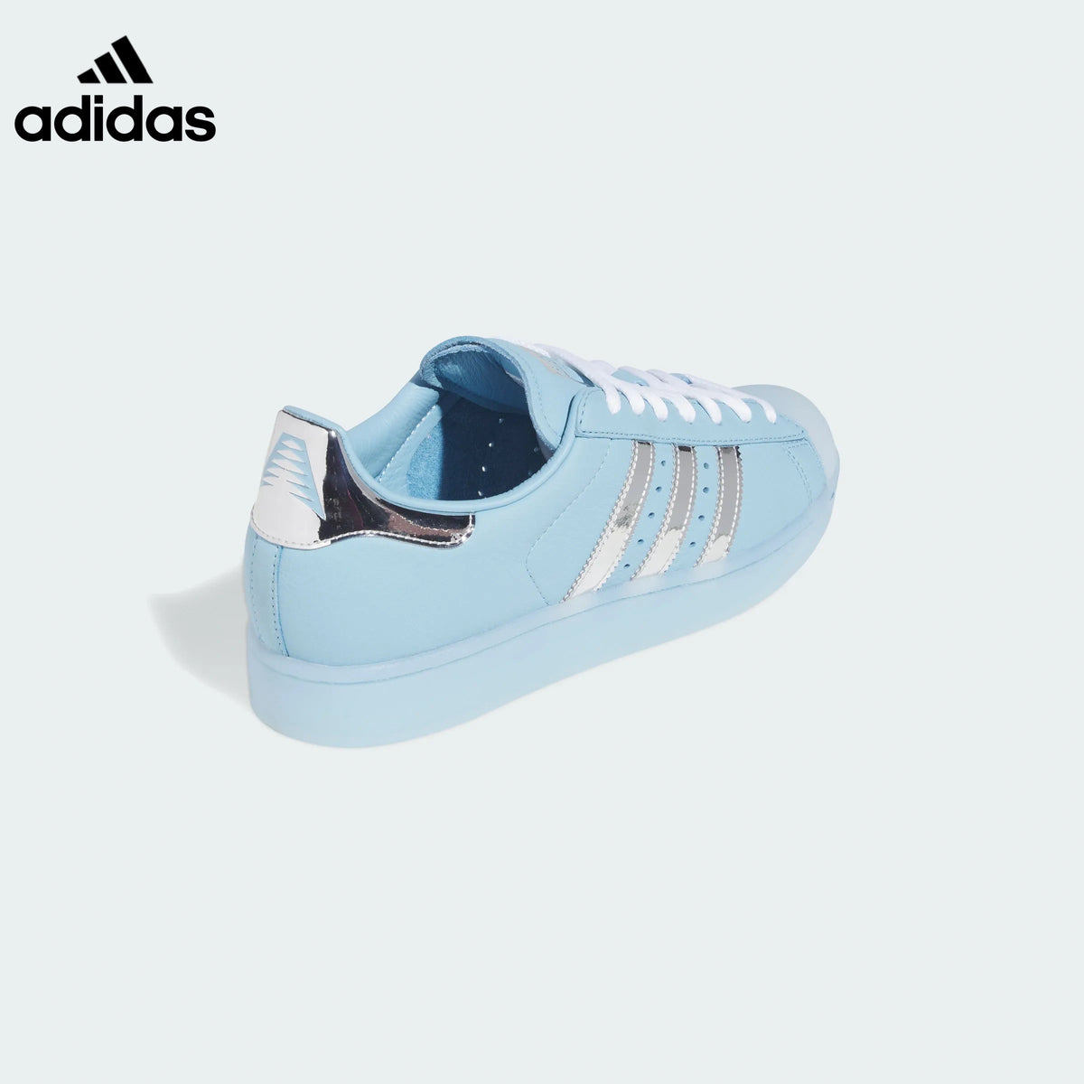 adidas Superstar Light Blue Silver Sneakers