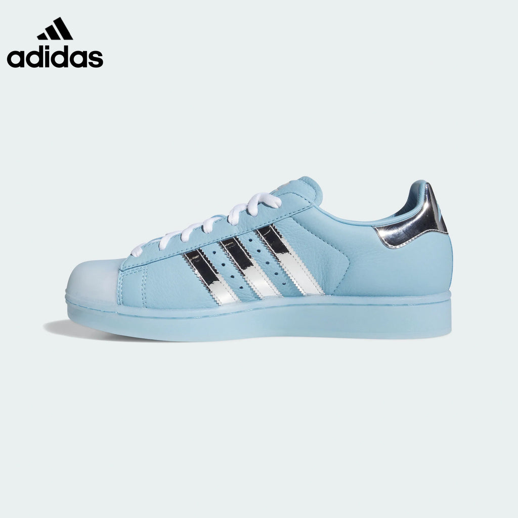adidas Superstar Light Blue Silver Sneakers