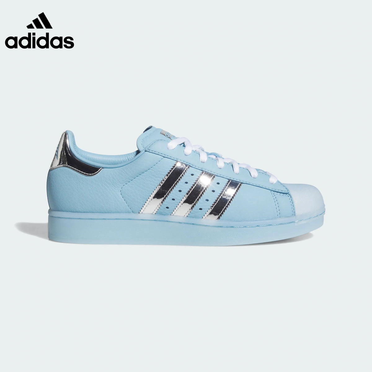 adidas Superstar Light Blue Silver Sneakers
