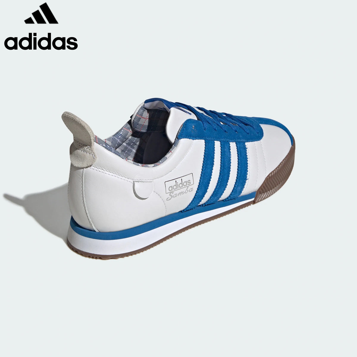 Adidas  samba  women's shoes  men's samba sneakers Samba White Blue Leather Unisex Sneakers