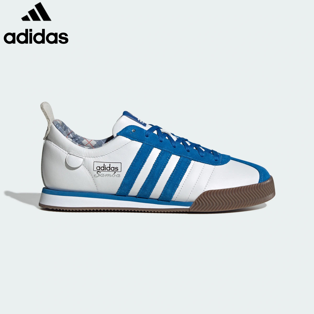 Adidas  samba  women's shoes  men's samba sneakers Samba White Blue Leather Unisex Sneakers