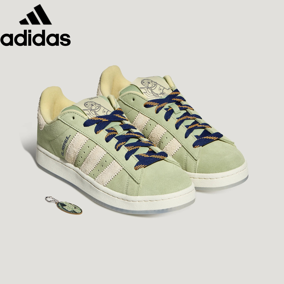 Adidas Campus Light Green Suede Unisex Sneakers