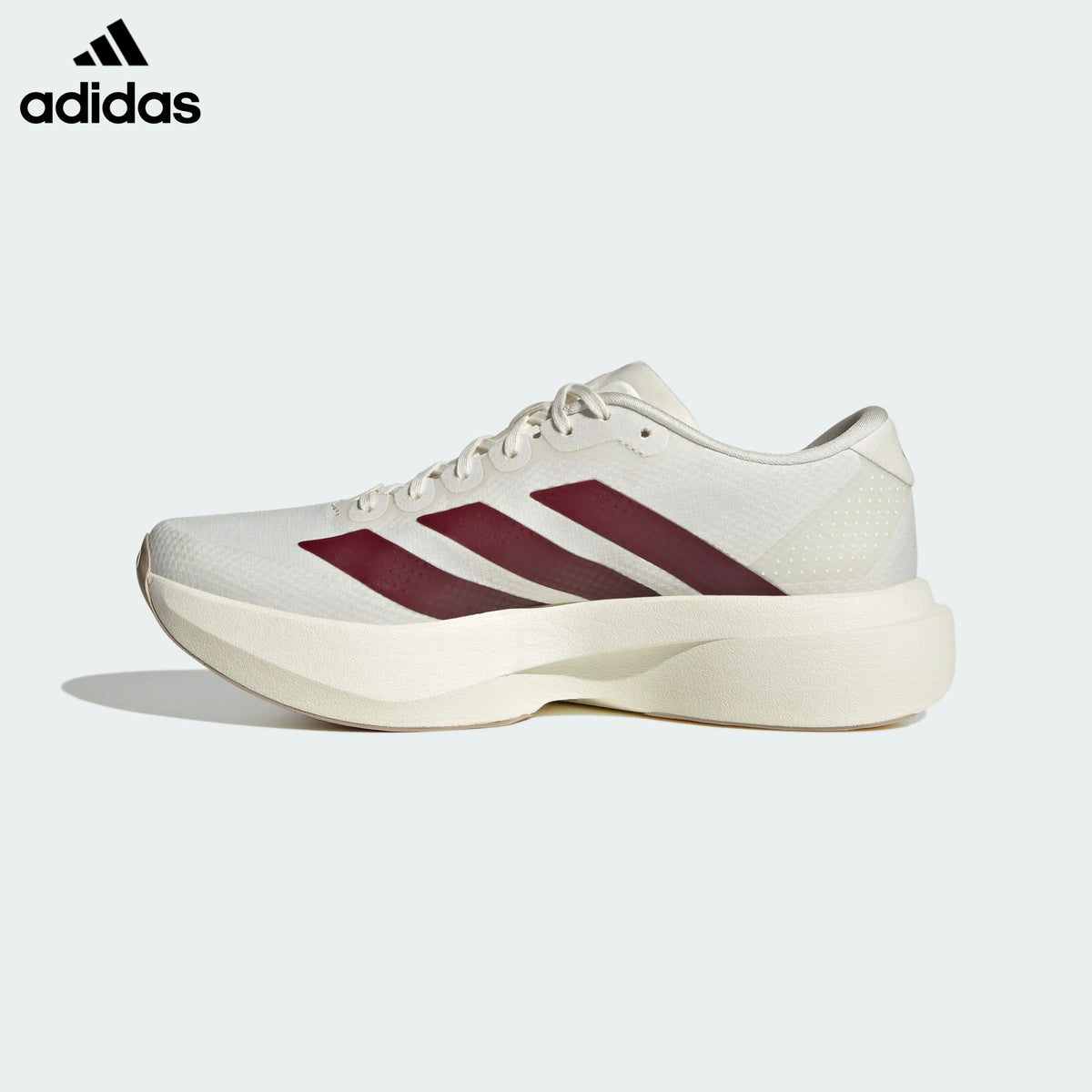 adidas Adizero Evo SL Running Shoes - Off White/Maroon