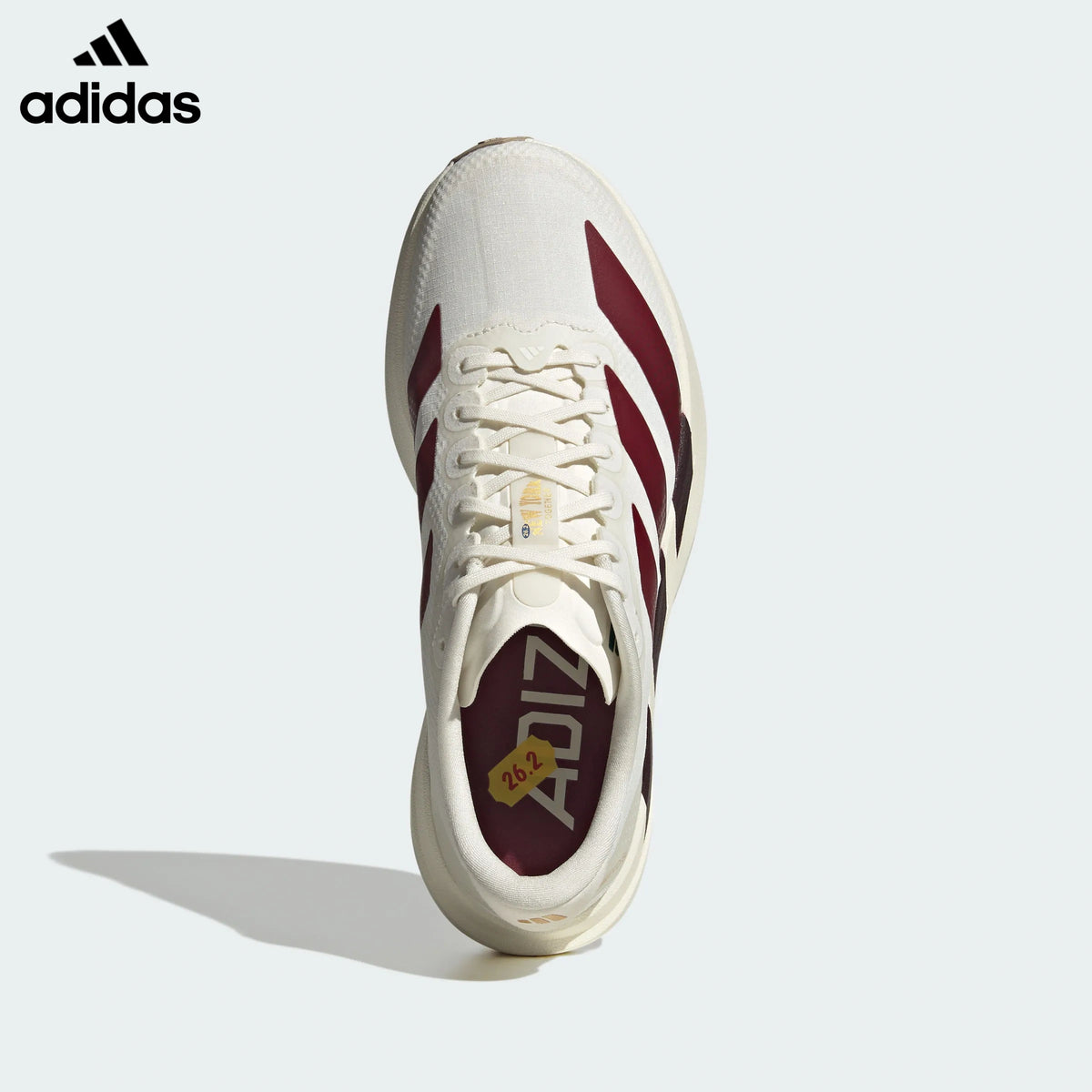 adidas Adizero Evo SL Running Shoes - Off White/Maroon