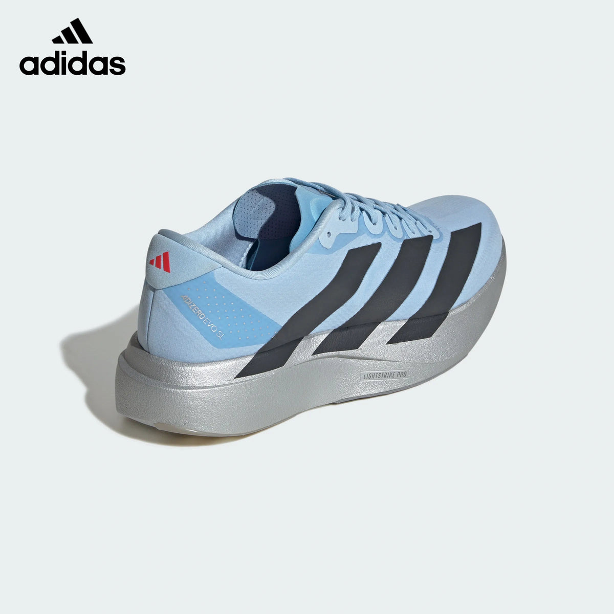 Adidas Adizero Evo SL Light Blue Silver Unisex Running Shoes