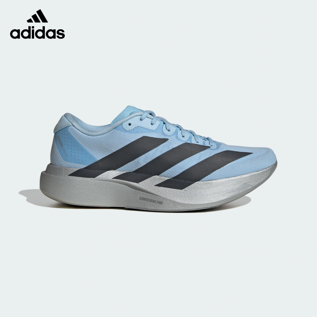 Adidas Adizero Evo SL Light Blue Silver Unisex Running Shoes