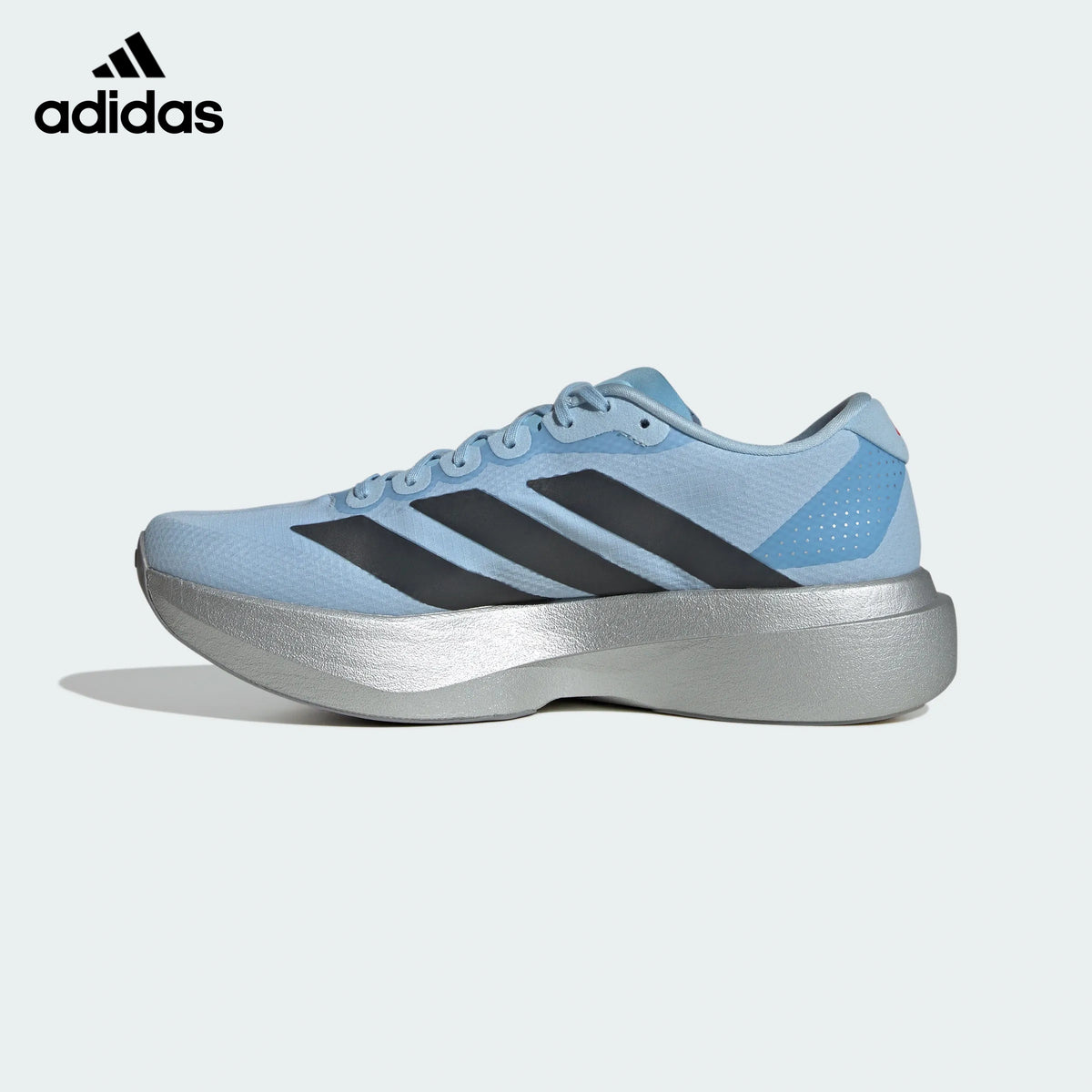 Adidas Adizero Evo SL Light Blue Silver Unisex Running Shoes