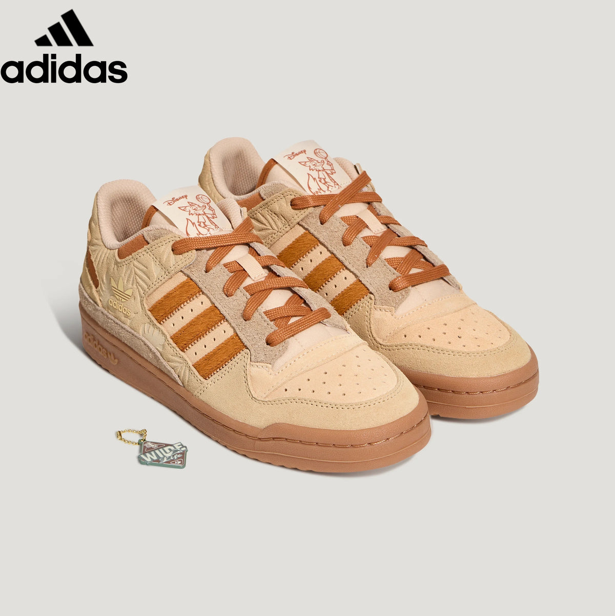 Adidas Forum Low Beige Brown Floral Unisex Sneakers