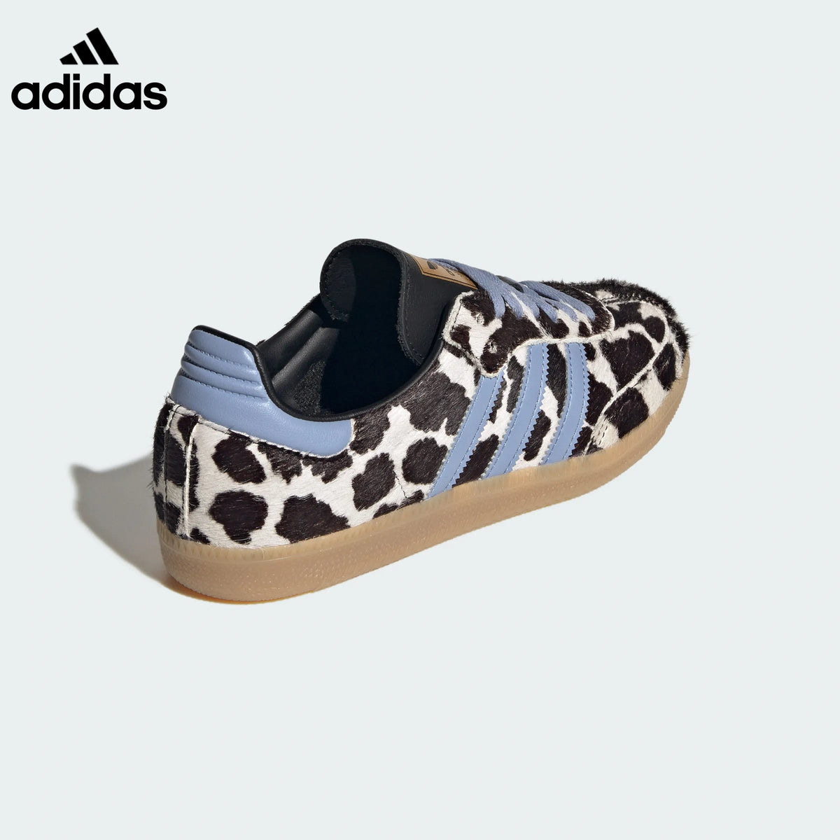 adidas Samba OG Cow-Print Sneakers – Light Blue