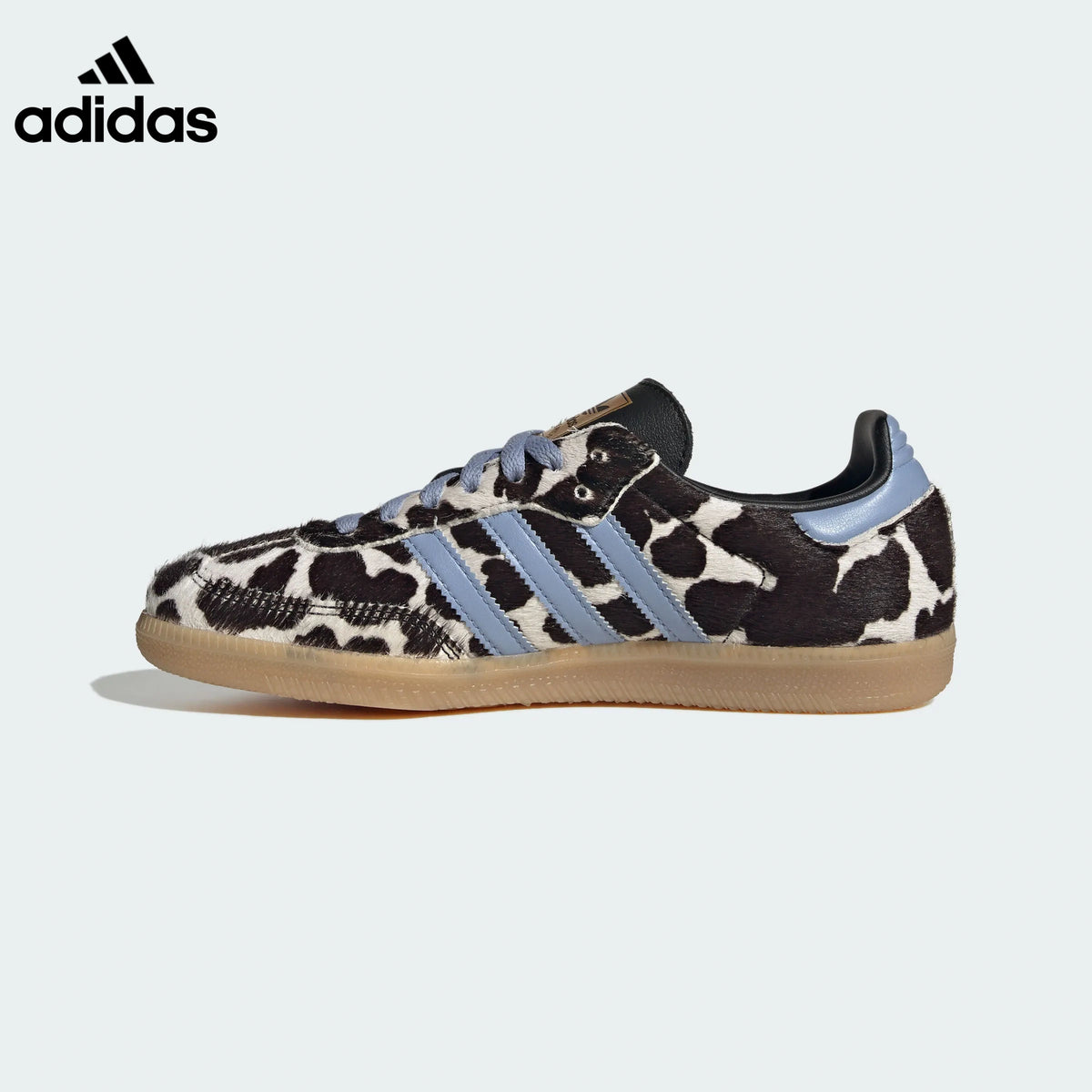 adidas Samba OG Cow-Print Sneakers – Light Blue