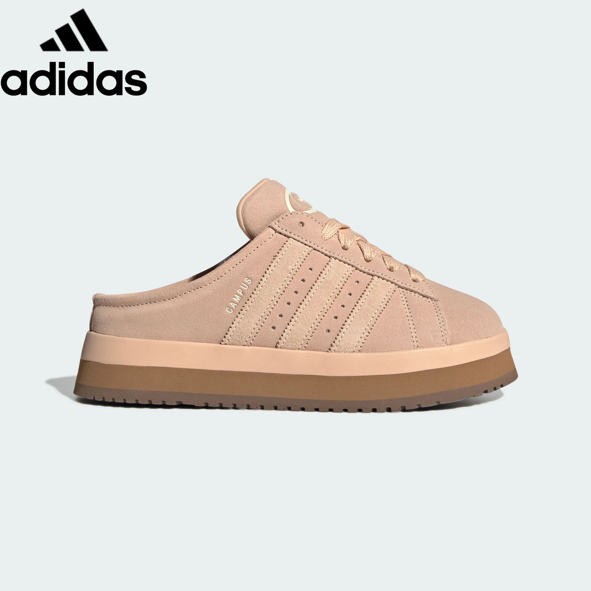Adidas Campus Mule Light Pink Suede Unisex Sneakers